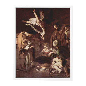Geburt Christi mit Hl. Lorenz und Hl. Franziskus By Caravaggio