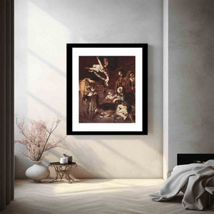 Geburt Christi mit Hl. Lorenz und Hl. Franziskus By Caravaggio