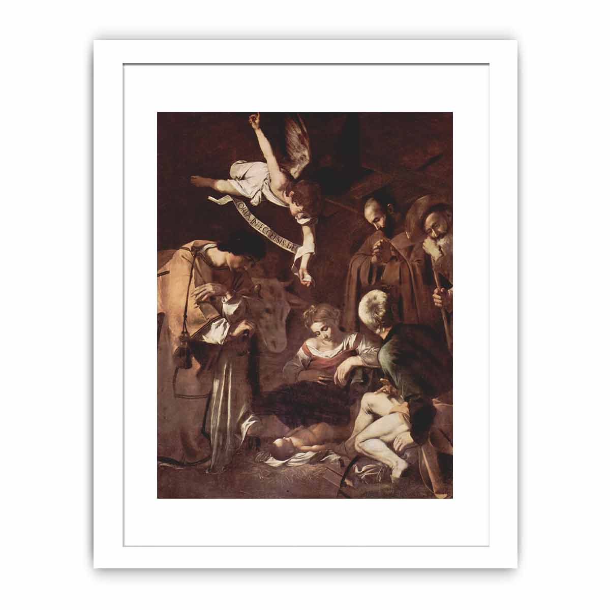 Geburt Christi mit Hl. Lorenz und Hl. Franziskus By Caravaggio