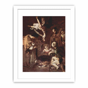 Geburt Christi mit Hl. Lorenz und Hl. Franziskus By Caravaggio