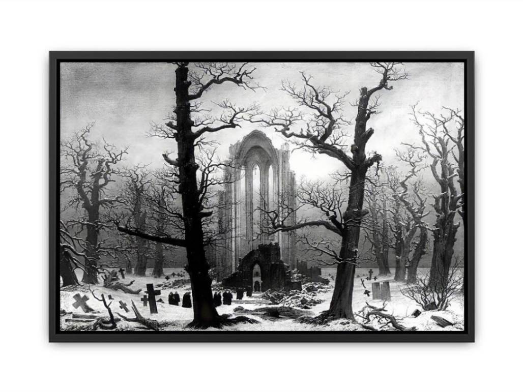 Monastery Graveyard In The Snow