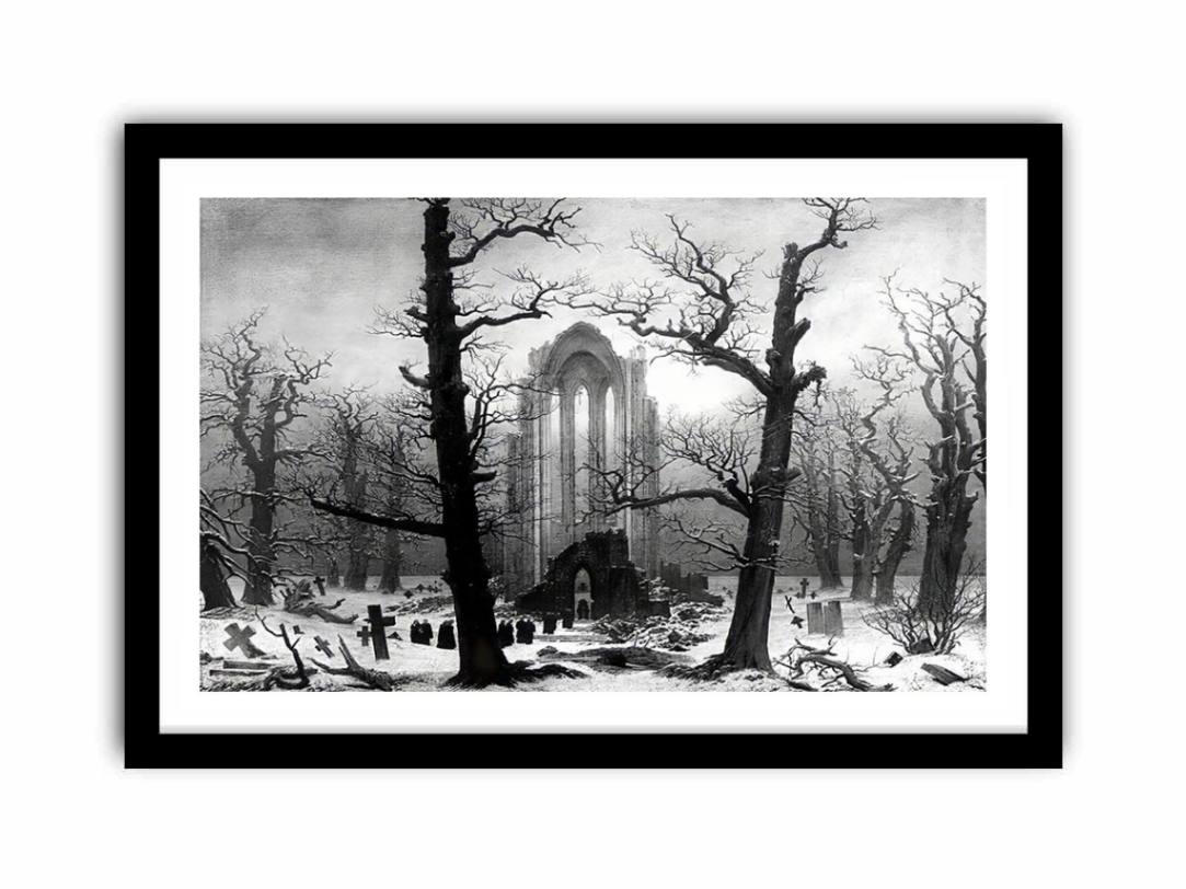 Monastery Graveyard In The Snow