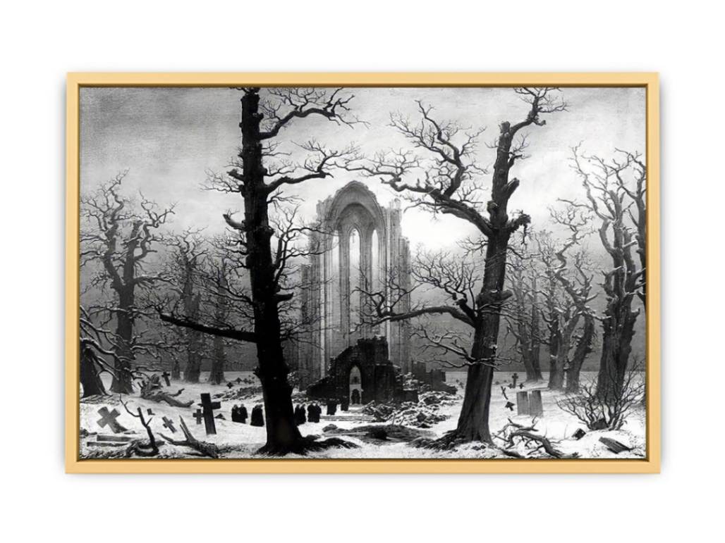 Monastery Graveyard In The Snow