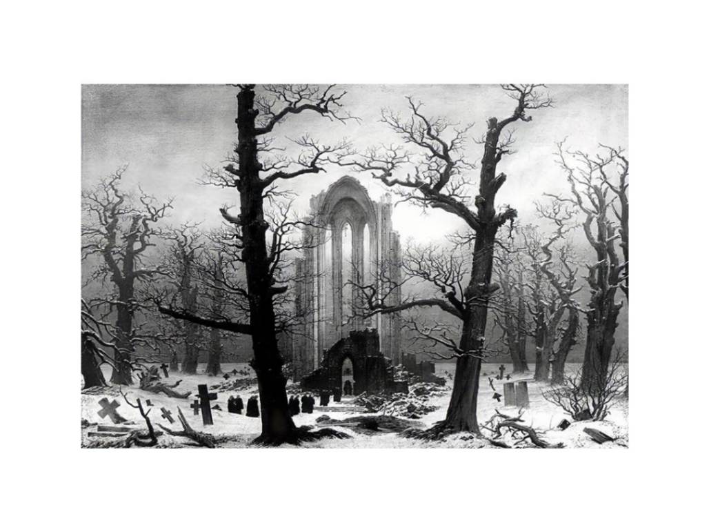 Monastery Graveyard In The Snow