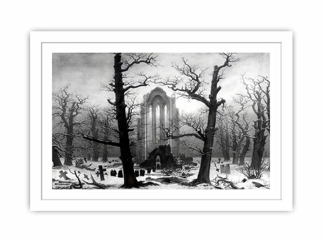 Monastery Graveyard In The Snow