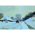A Cart On The Snow Covered Road With Saint Simeon Farm