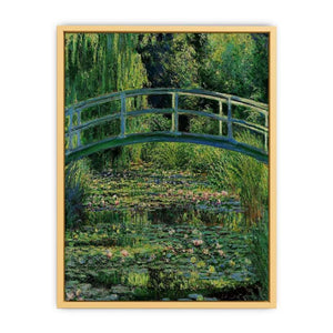Bridge Over Rose  Water Lily Pond