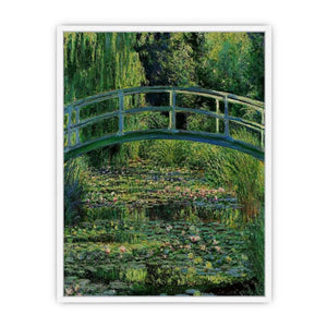 Bridge Over Rose  Water Lily Pond