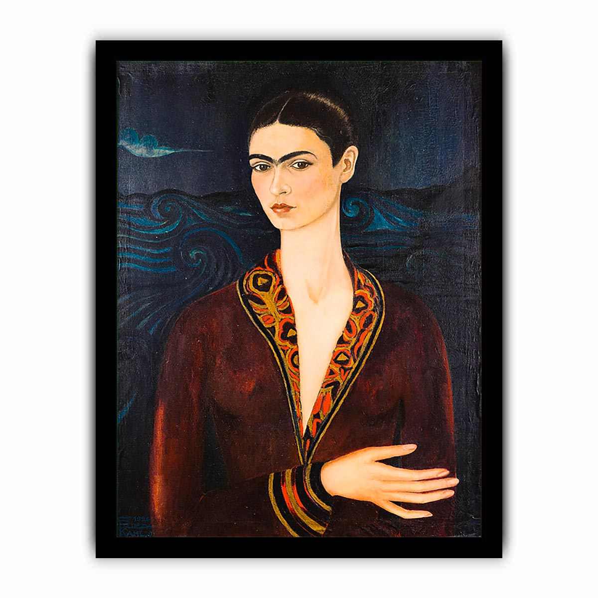 Self-Portrait in Velvet Dress by Frida Kahlo