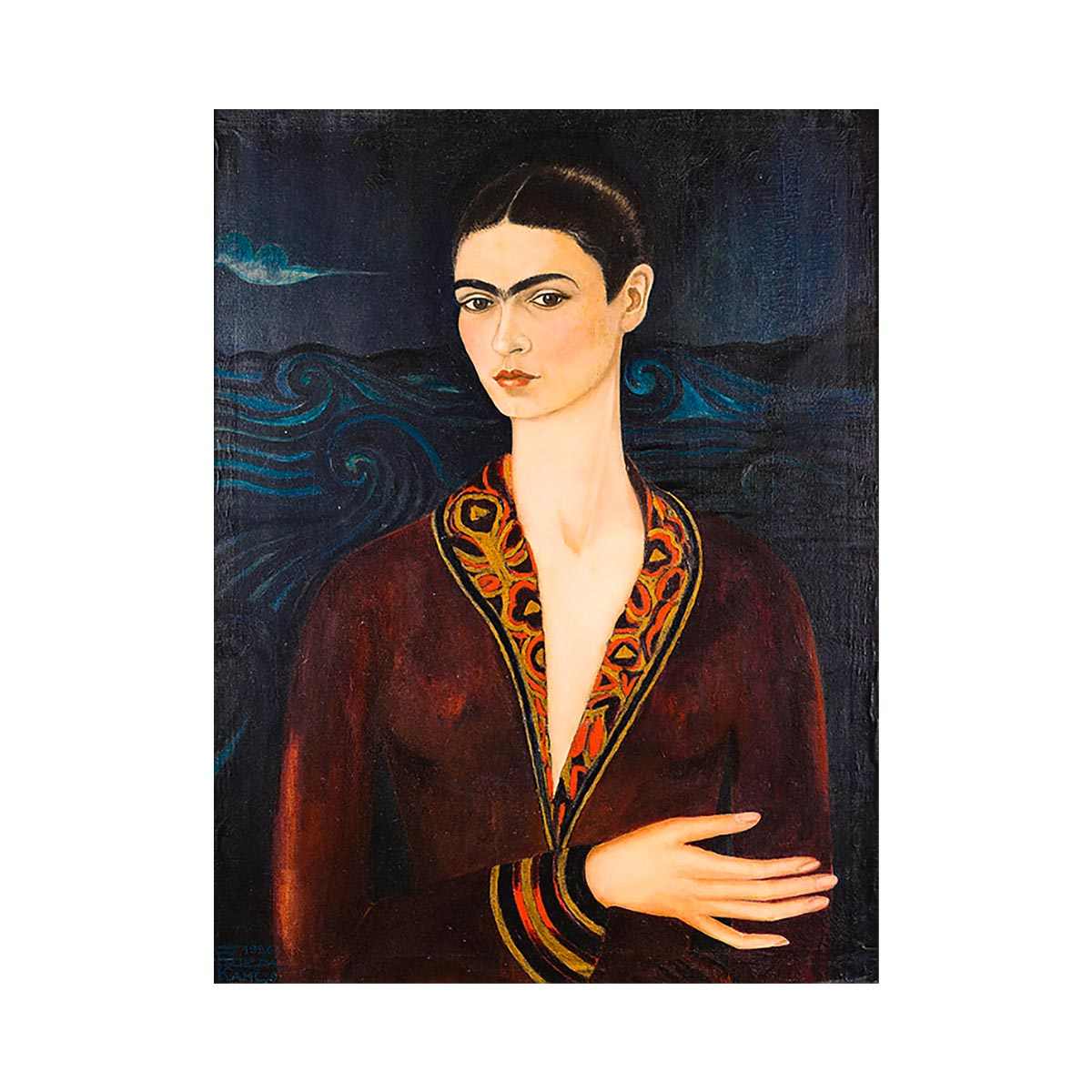 Self-Portrait in Velvet Dress by Frida Kahlo