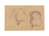 Studies Of A Seated Nude From Behind With Long Hair artwork preview