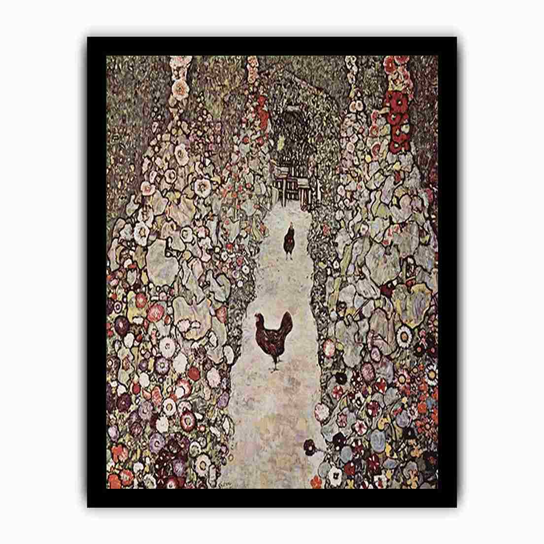 Garden with Roosters by Gustav Klimt