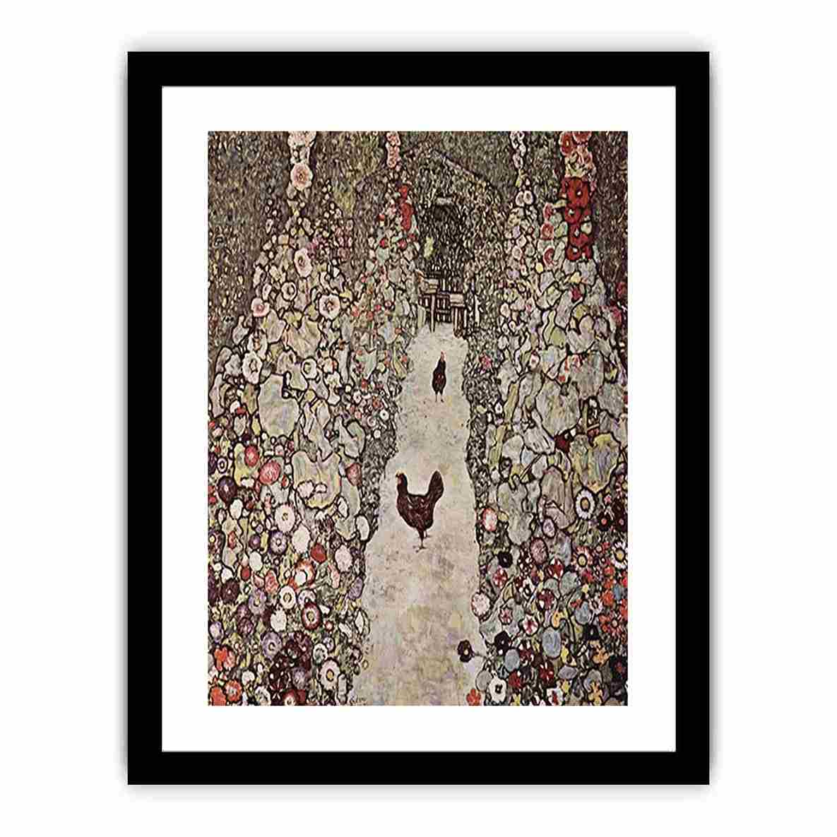 Garden with Roosters by Gustav Klimt