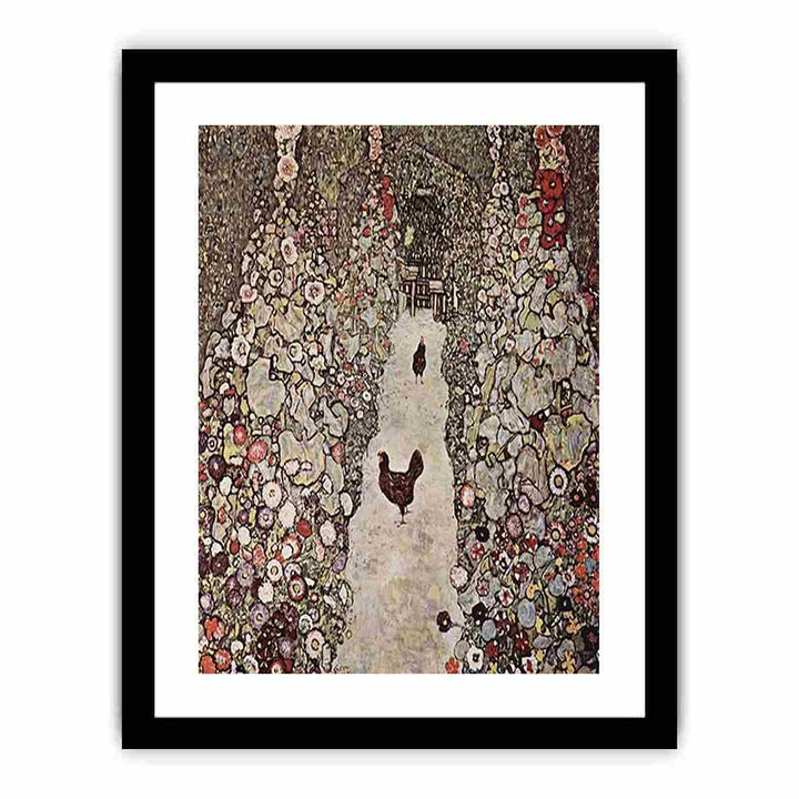 Garden with Roosters by Gustav Klimt