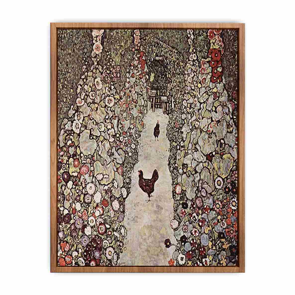 Garden with Roosters by Gustav Klimt