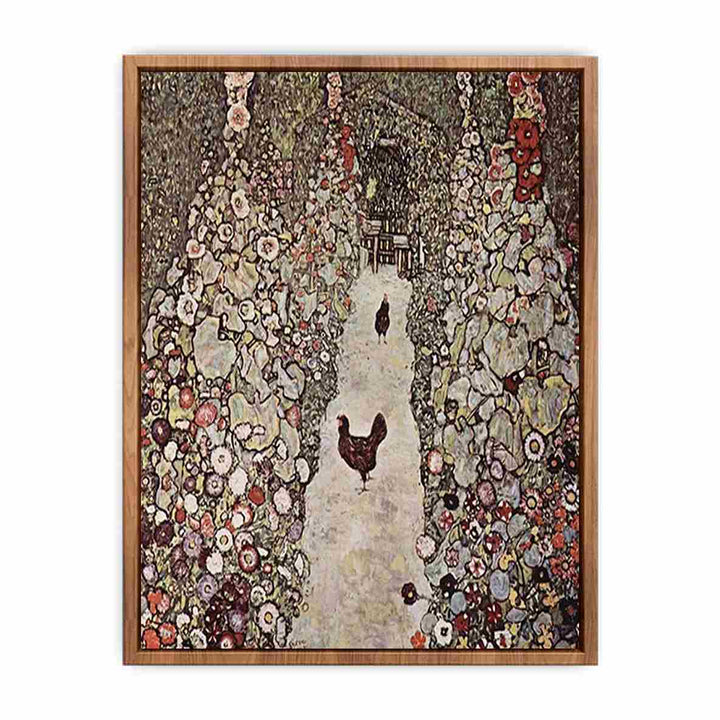 Garden with Roosters by Gustav Klimt