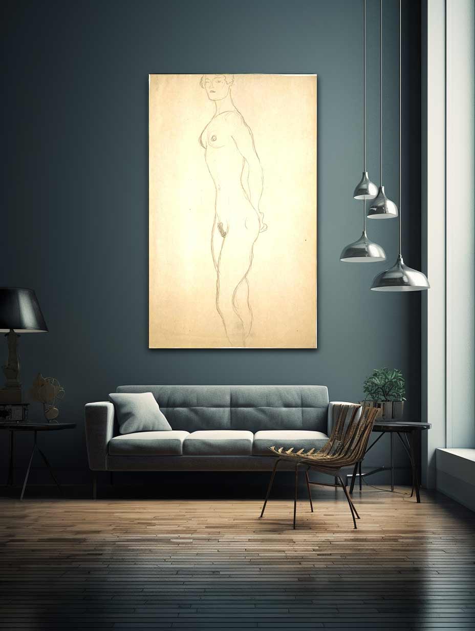 Stehender Akt Nach Links (Standing Nude To The Left)