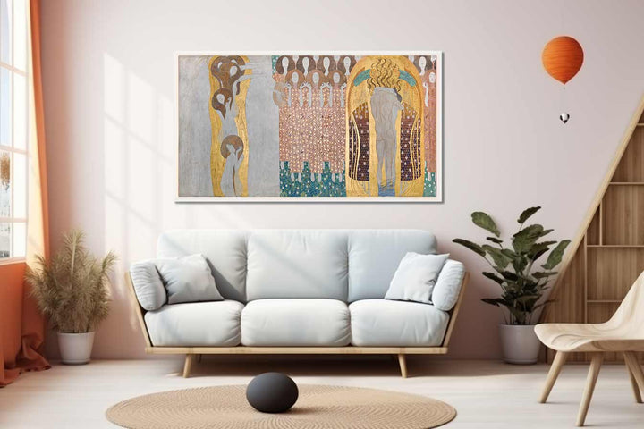 The Beethoven Frieze The Longing for Happiness Finds Repose in Poetry. Right wall