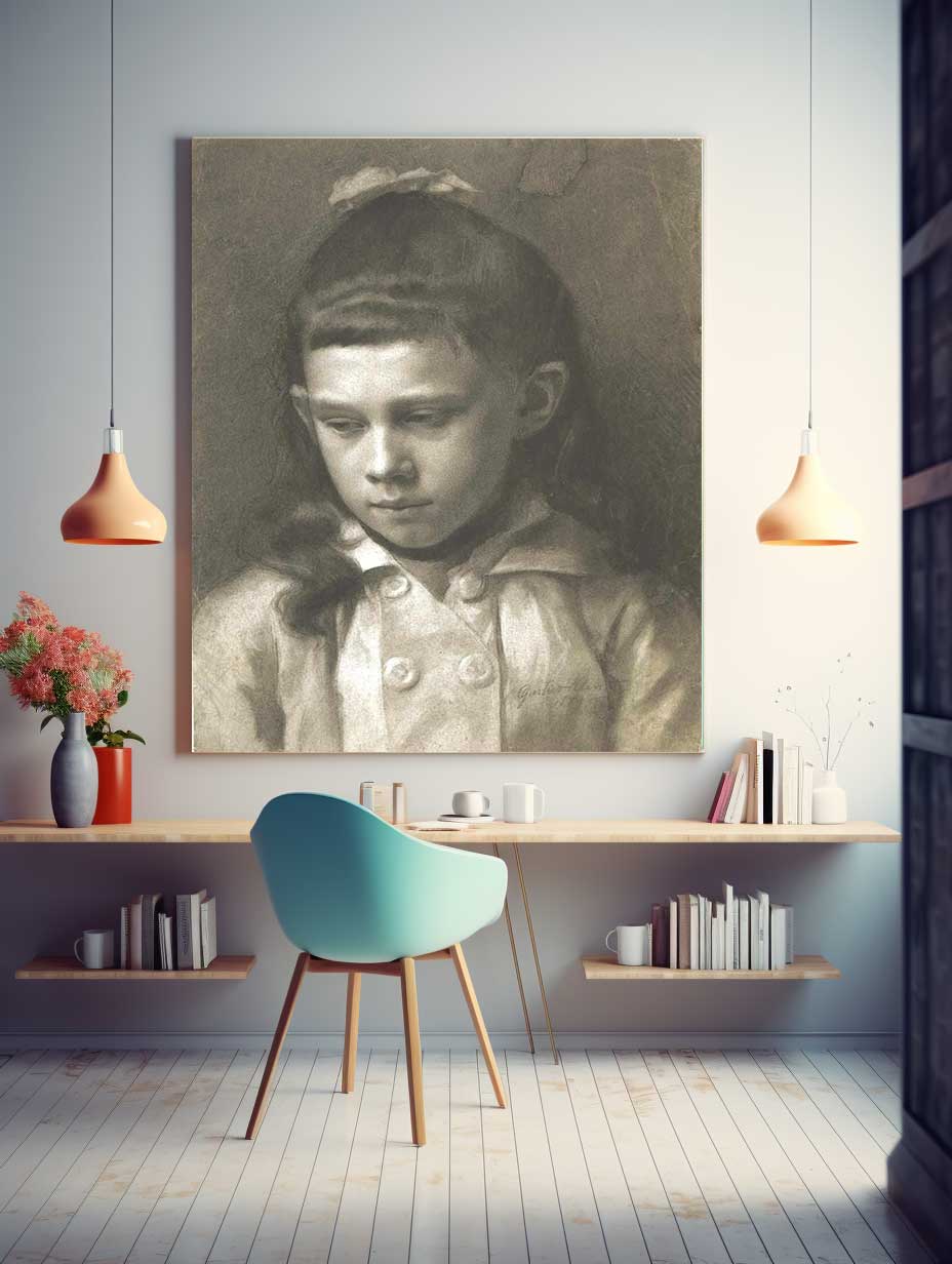 Portrait of a Girl, Head Slightly Turned Left
