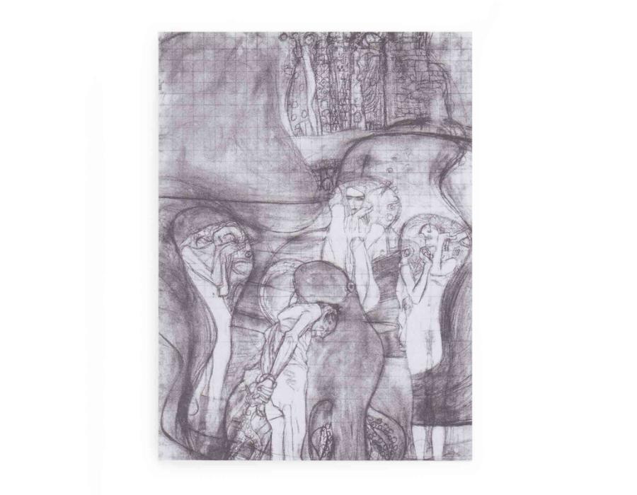 Painted composition draft Jusisprudenz
