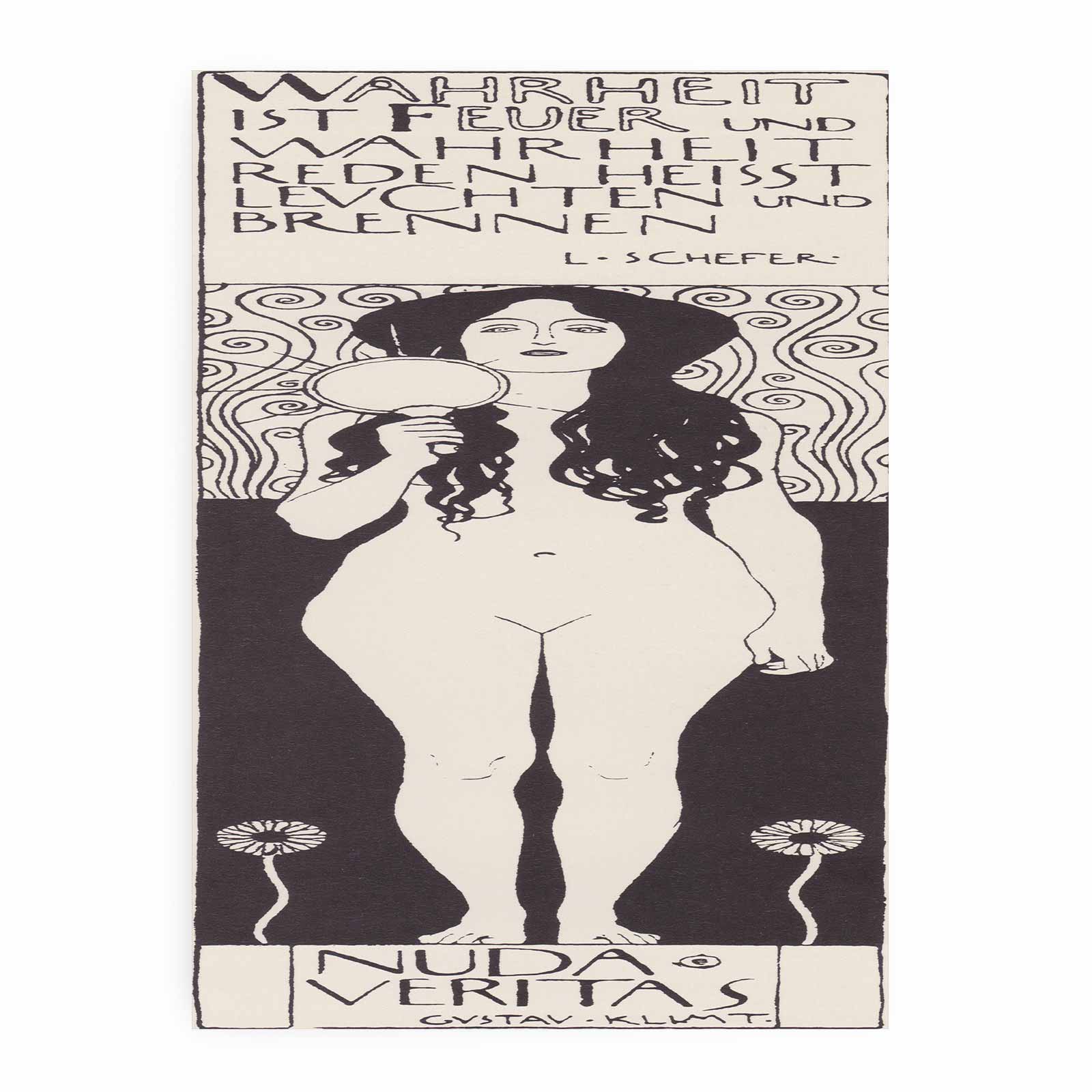 Drawing for Two Emblems for Ver Sacrum (Nuda Veritas) 1898
