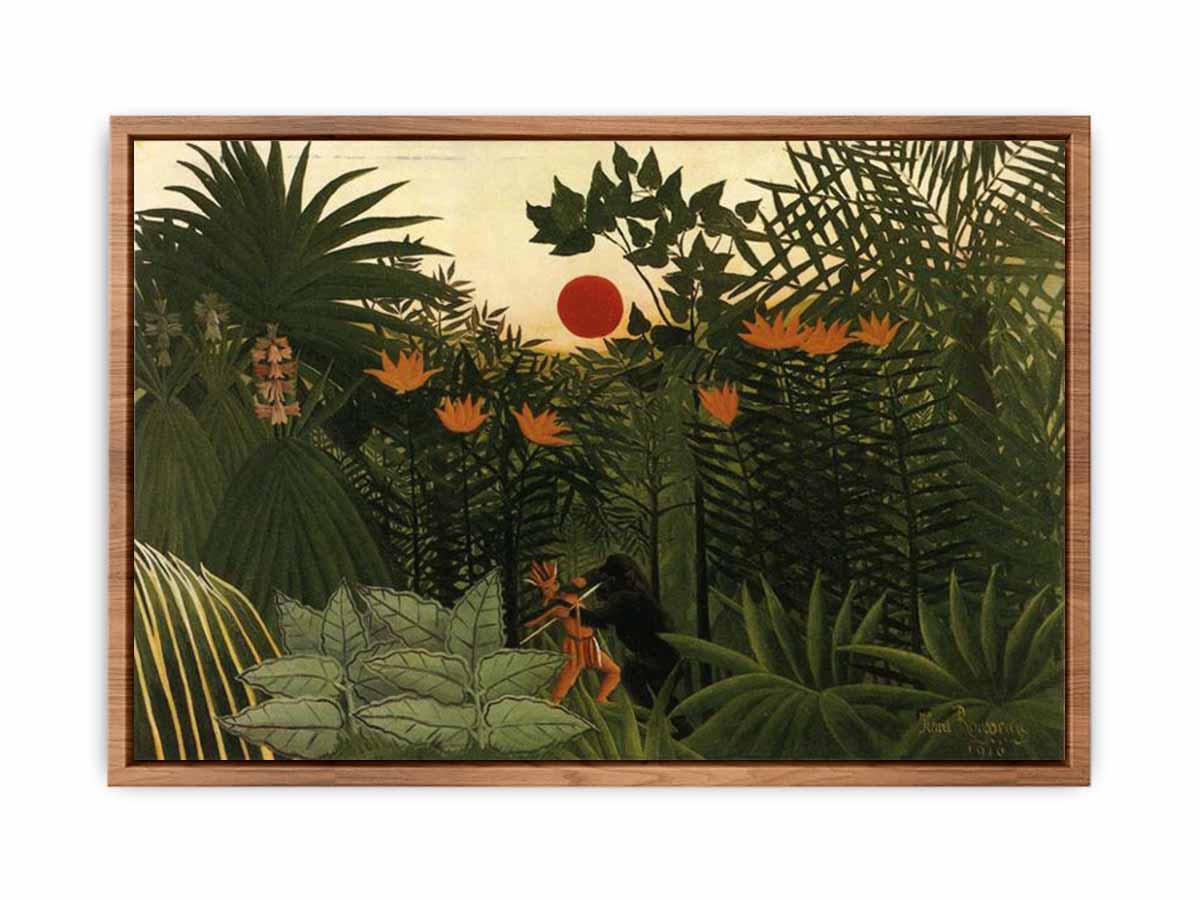 Exotic Landscape, Fight between Gorilla and Indian