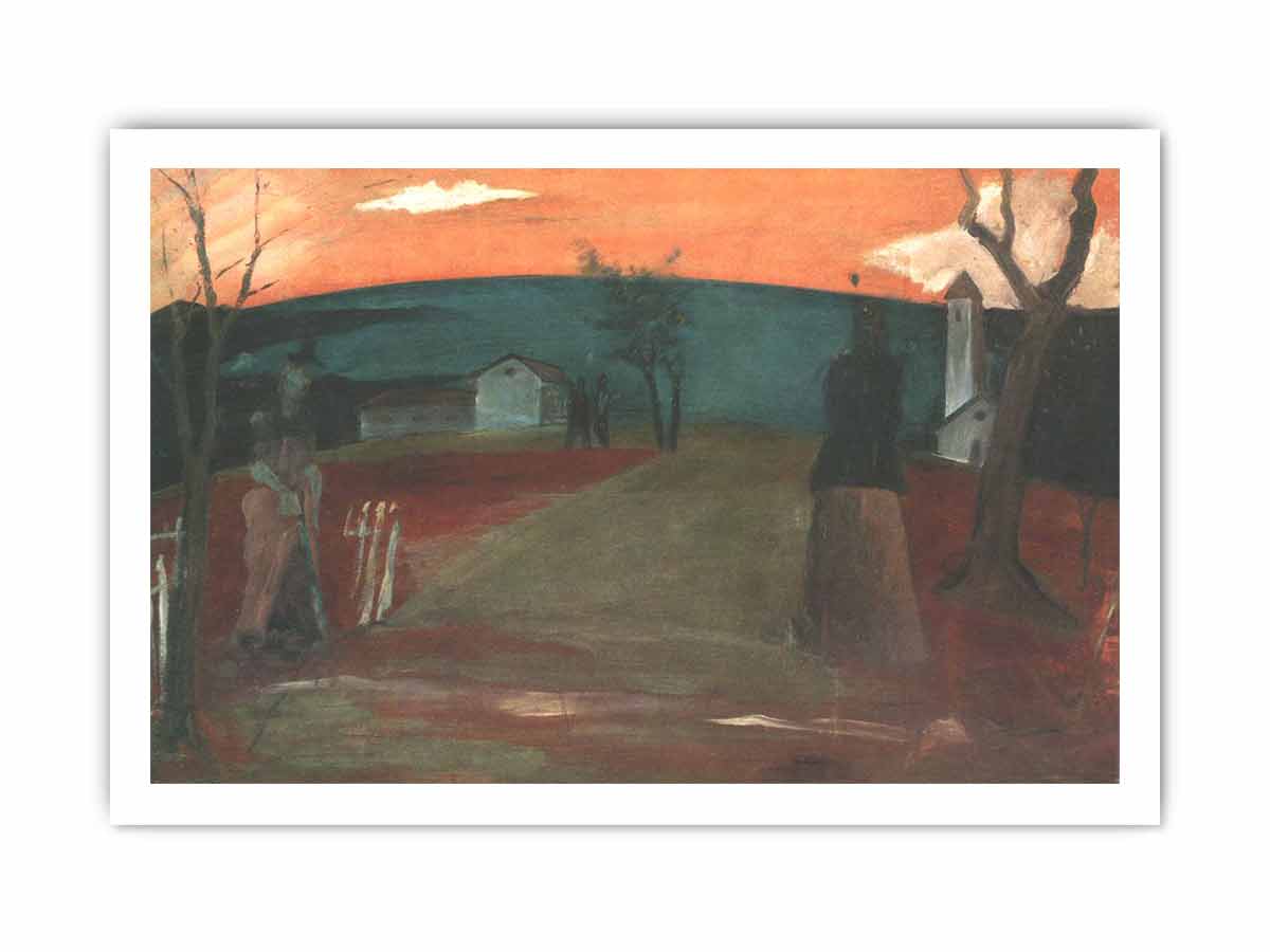 Landscape at Nightfall Evening