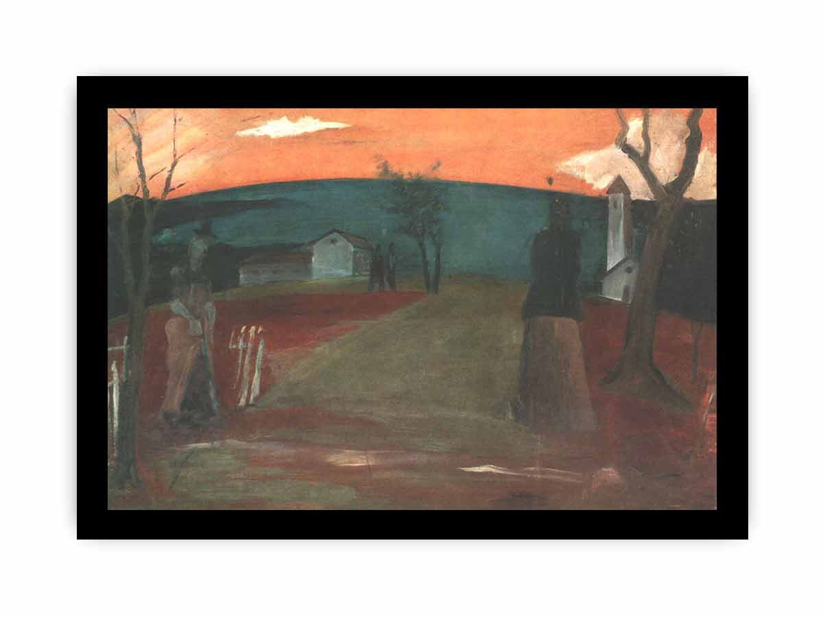 Landscape at Nightfall Evening