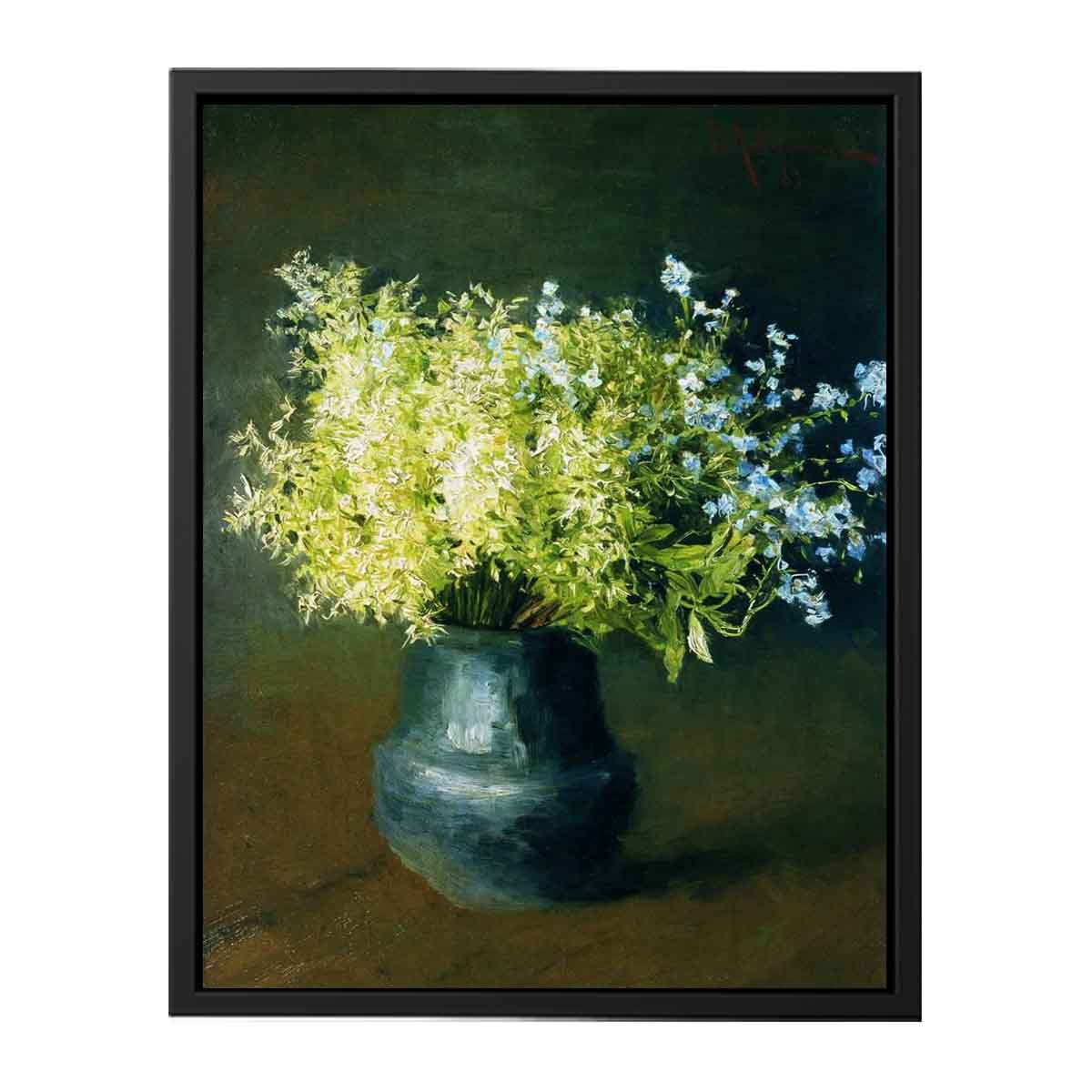 "Wild violets and Forget-me-not", painting by Isaac Levitan