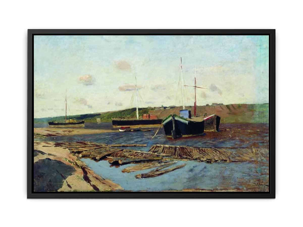 Volga. Barges.
