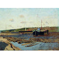 Volga. Barges.