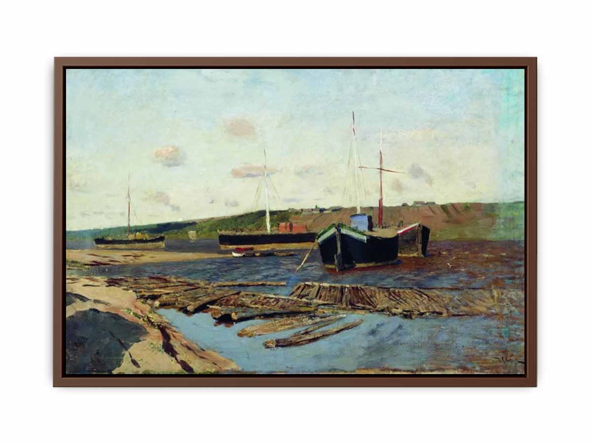 Volga. Barges.