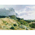 The rocky landscape