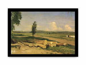 Logs. The Village of Konstantinovka near Krasnoye Selo. Study
