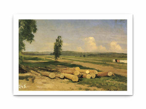 Logs. The Village of Konstantinovka near Krasnoye Selo. Study