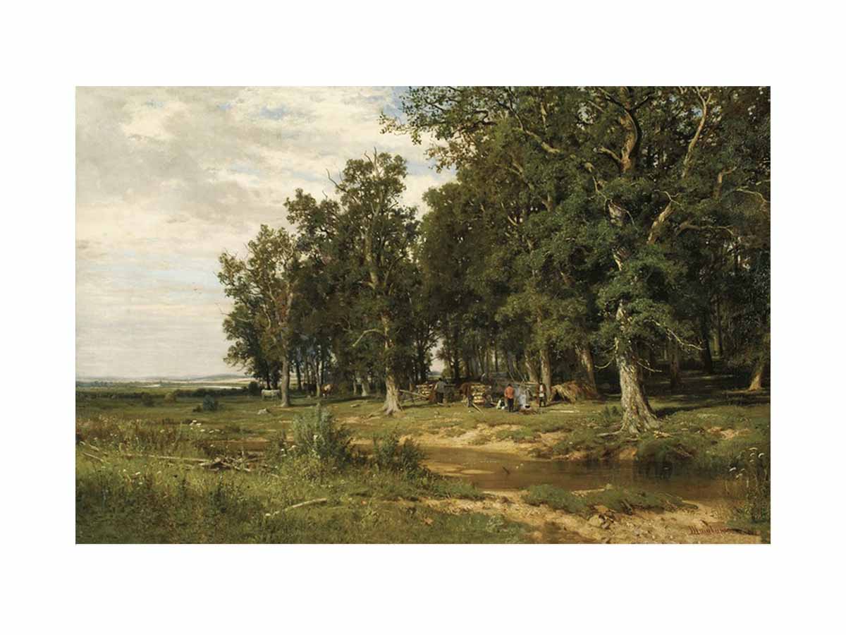 On Mowing in an Oak Grove