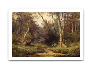 Forest Landscape with Herons