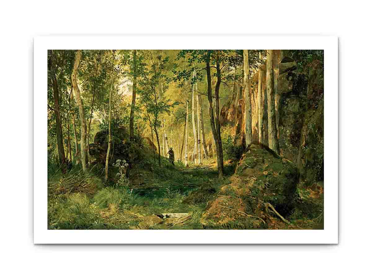 Landscape with a hunter. Valaam Island