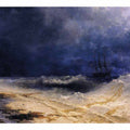 Ship in a Stormy Sea off the Coast
