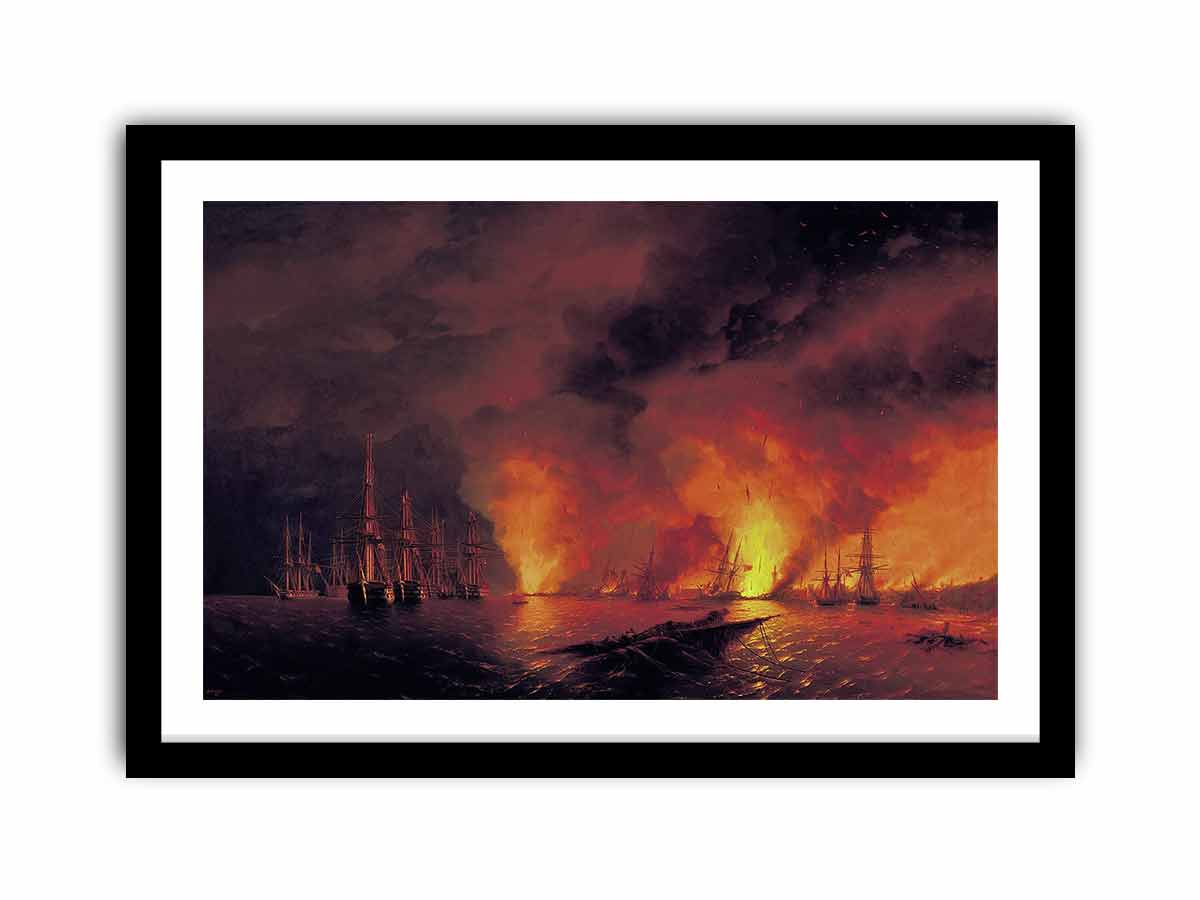 The Battle of Sinop on 18 November 1853 (Night after Battle).