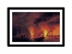 The Battle of Sinop on 18 November 1853 (Night after Battle).