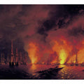 The Battle of Sinop on 18 November 1853 (Night after Battle).
