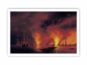 The Battle of Sinop on 18 November 1853 (Night after Battle).