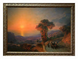 View Of The Sea From The Mountains At Sunset. Crimea artwork preview