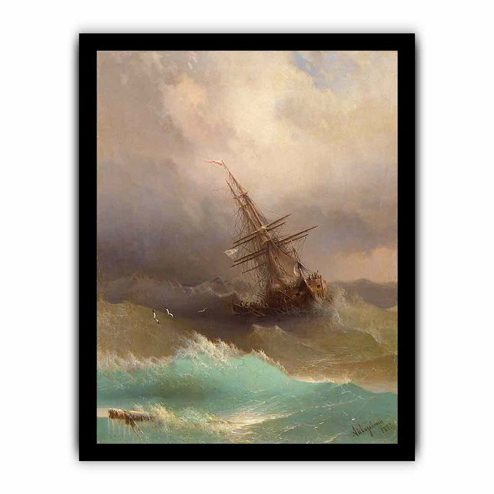 Ship in the Stormy Sea