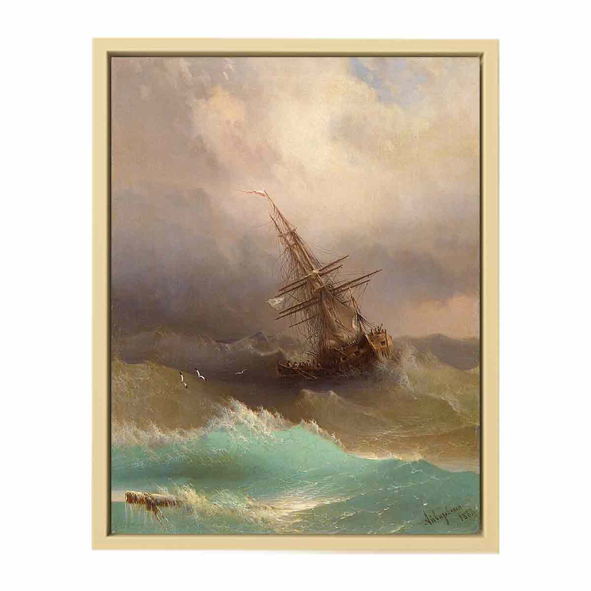 Ship in the Stormy Sea