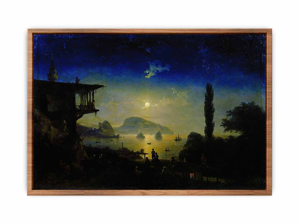 Moon night on the Crimea. Gurzuf.