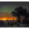 View in Crimea at sunset