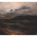 Ships on Stormy Sea, Sunrise