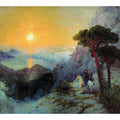 Pushkin at Ai-Petri peak during sunrise